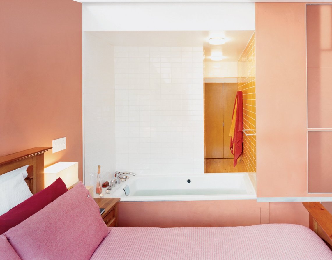 pinkyorange bedroom